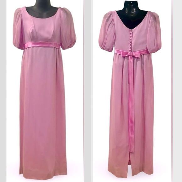 VINTAGE 1964💓SPOKANE LILAC PARADE PRINCESS COURT DRESS HANDSEWN SATIN RAYON - Picture 1 of 15